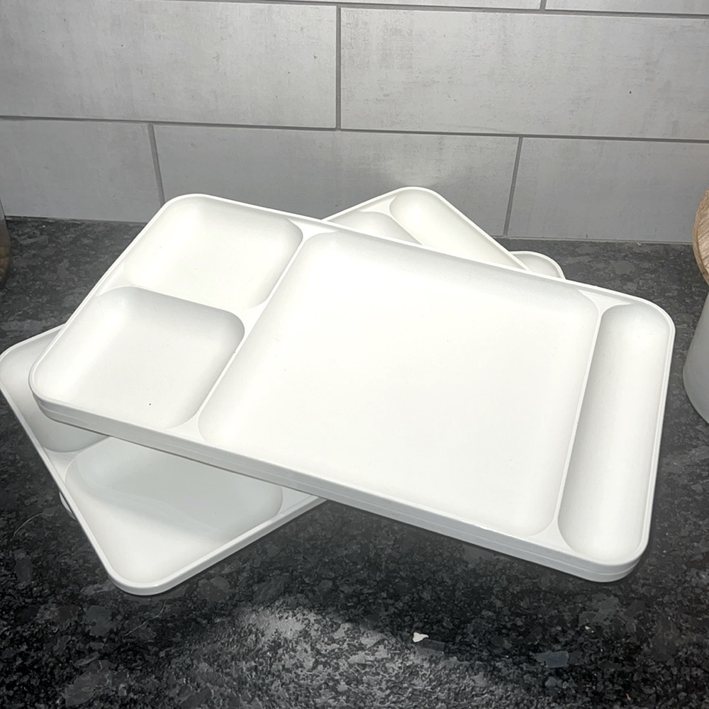 TUPPERWARE like new (may be) divided serving trays Kids, elderly Camping, picnic